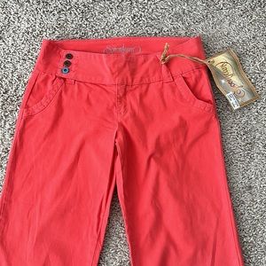 This is a coral color amazing fabric boot cut, so seven in juniors Spoon jeans!